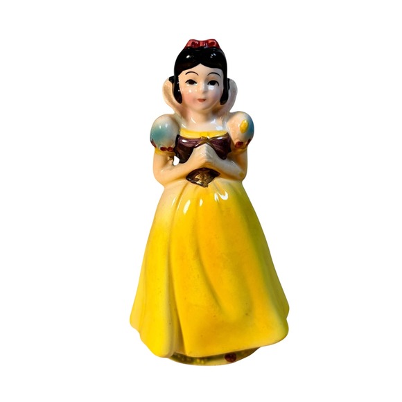 Disney Other - VTG 1960 Disney Snow White Figurine Ceramic Yellow Dress Walt Disney Prod